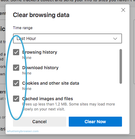 Clear the Browser Cache and Cookies