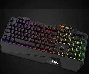 HAVIT Rainbow Backlit Wired Gaming Keyboard 104 Keys