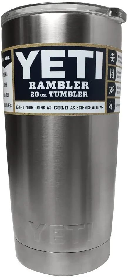 Rambler 20 oz Tumbler, Stainless Steel, Vacuum Insulated with MagSlider Lid