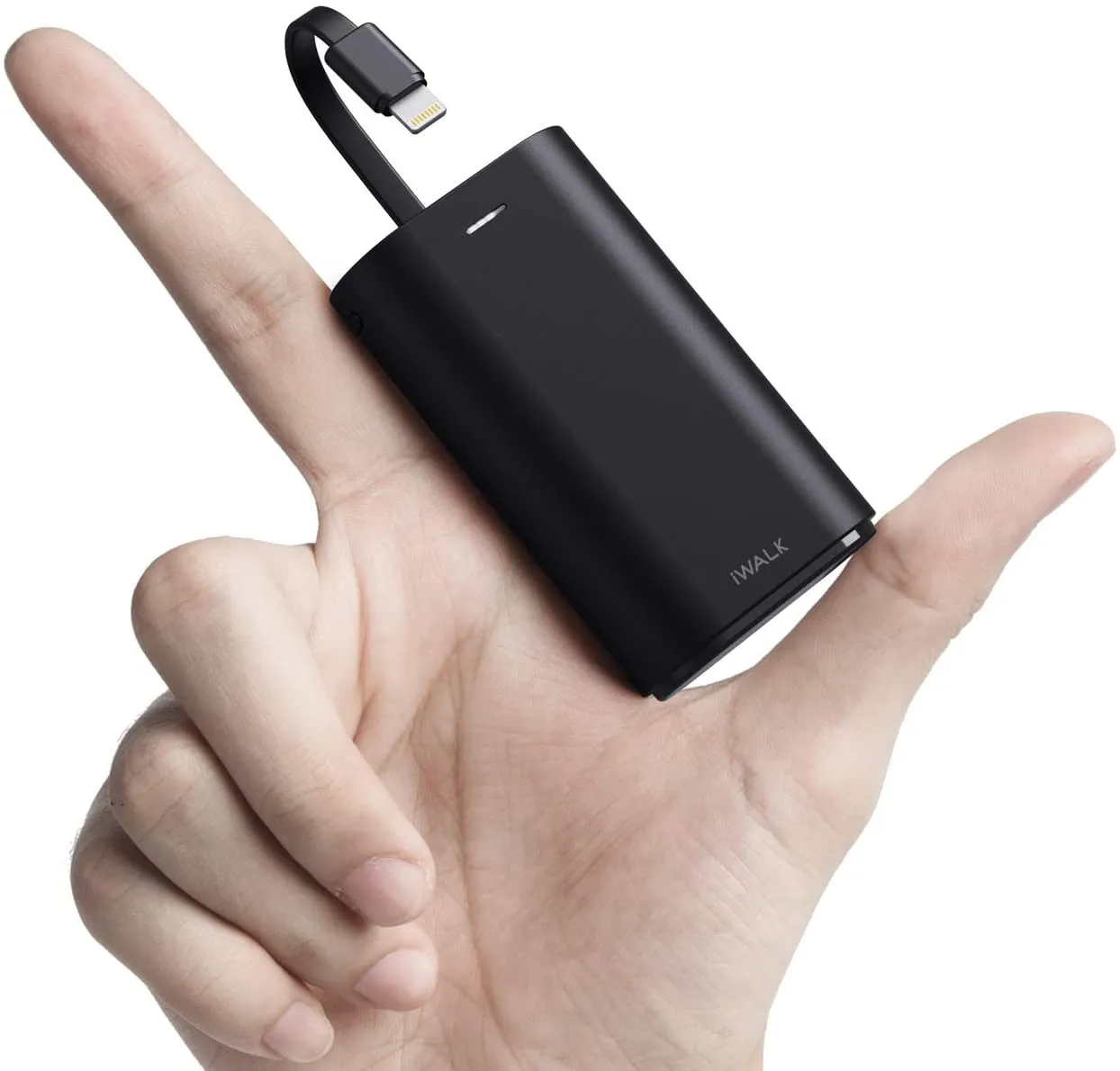Mini Portable Charger for iPhone with Built-in Cable