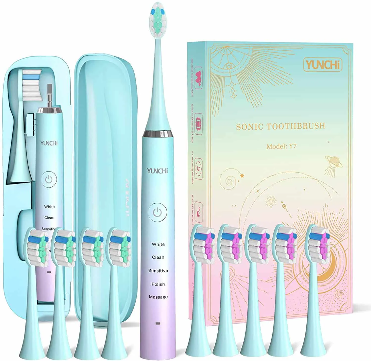 YUNCHI Y7 Rechargeable Sonic Electric Toothbrushes