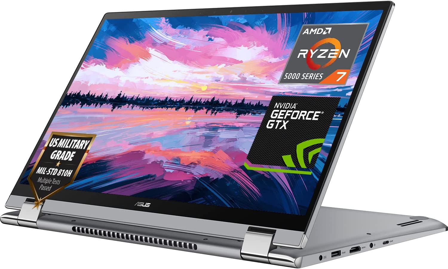 ASUS Zenbook 2-in-1 Laptop, 15.6 inch FHD Touchscreen, AMD Ryzen 7 5700U Processor